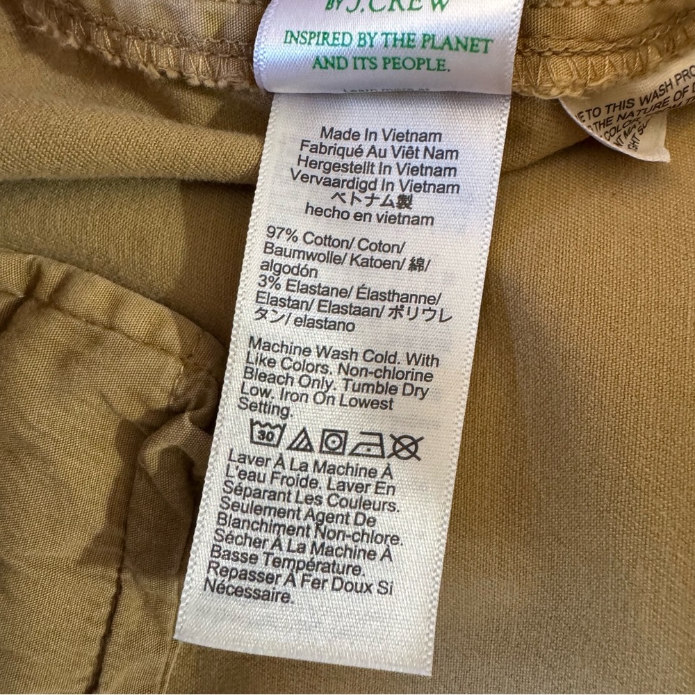 J CREW Women's Khaki 7" stretch chino short Size 14 H5809 - Picture 8 of 10